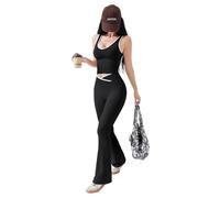 ITRHJTGP Completi Palestra Donna Set Women's Set Open Back Top & Shorts W/Second-Skin Fit & Run-Ready Yoga(Color2,L)