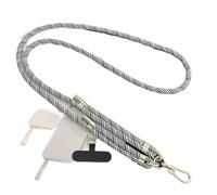 ITRHJTGP Cordino Per Telefono Cordino con doppia fibbia in argento regolabile da polso e da mano, tracolla, cordino for appendere cellulare, cellulare, tracolla, portachiavi(Grey)