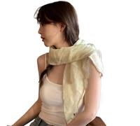 ITRHJTGP Fascia triangolare per capelli Fascia triangolare alla moda in cotone e lino, piccola sciarpa sottile, turbante, foulard, scialle, estiva per acconciature e decorazioni(Yellow)