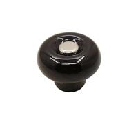 ITRHJTGP Maniglie Per Mobili Da Cucina Maniglia in ceramica a forma di zucca, stile pastorale, pomello creativo a foro singolo con vite, pomello for anta e cassetto dell'armadio.(Black)