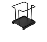 ITRHJTGP Paper Cup Holder Desktop Cup Holder Organizer Household Creative Coffee Sugar Bag Tea Storage Box Metal Per Ufficio(Black-B)