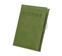 ITRHJTGP Portapassaporto Portadocumenti in pelle PU for passaporto, portadocumenti da viaggio, accessorio for carta d'identità Per viaggi di lavoro, viaggi(Green)