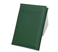 ITRHJTGP Portapassaporto Portadocumenti in pelle PU for passaporto, portadocumenti da viaggio, accessorio for carta d'identità Per viaggi di lavoro, viaggi(Dark green)