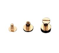 ITRHJTGP Rivetti per Metallo 10 Set da 5 mm/6, mm/8 mm, Rivetti a Vite Solida, Testa Piatta Doppia, for Cinture/Cinturini, Bagagli, Pelle, Metallo, Artigianato, Rame per Metallo(Gold,8mm)