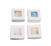 ITRHJTGP Scatole Caramelle Matrimoni 10 Pezzi di Scatola Carta con Finestra Trasparente, imballaggio Vuota, Biscotti e Dessert for Forniture Compleanno for Matrimoni(Color-02,8.5x6x3cm)