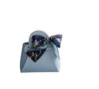 ITRHJTGP Scatole Caramelle Matrimoni 50 Pezzi in Pelle Rosa Borse bomboniera Borsa for ospite Mini con Nastro Scatola di imballaggio Caramelle Decorazione for Feste(Blue 1)