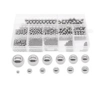 ITRHJTGP Sfere per Cuscinetti da Bicicletta 600 Pz 12 Dimensioni Sfere in Acciaio di precisione in Inossidabile 1-8mm for Cuscinetti for Bicicletta metriche Assortimento Kit miscelazione per rotelle