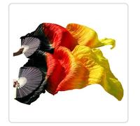 ITRHJTGP Ventaglio per Danza del Ventre 1 Paio di Veli Lunghi da Donna for Danza del Ventre in Seta Sinistra Destra for Spettacoli Lode per Ballo(Color 20,120cm 1pair)