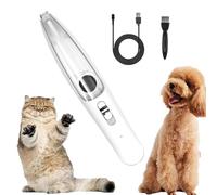 itrimaka Aspirapolvere per rifinitore per zampe di cane | Tagliapeli per cani a basso rumore con luce LED,Rasoio per gatti ricaricabile tramite USB, kit per toelettatura cani con contenitore