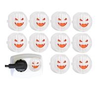 itrimaka Copri spina di uscita, Copri spina - 10 tappi per tappi Ghost Smile | Protezioni per prese di sicurezza domestiche, protezioni per prese elettriche, cappucci di sicurezza a prova di bambino