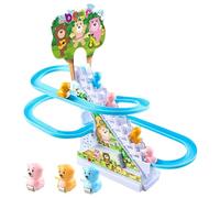 itrimaka Gioco di Corse di Pinguini con 6 Giocattoli di Giocattolo Scivolo Elettrico per Pinguini Divertenti Pinguini Che salgono Le Scale Giochi di Pinguini Giocattolo per Bambini