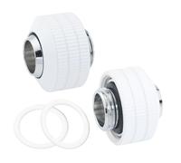 ITROLLE 2 adattatori in rame per tubi in PVC, filettatura G1/4 a 3/8 "I.D. 1/2" OD bianco, raccordi a compressione per computer sistemi di raffreddamento ad acqua