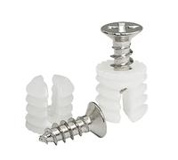 ITROLLE 50 set di tasselli in plastica per cerniere da 10 x 25 cm, inserti in plastica con viti