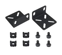 ITROLLE Kit di montaggio a rack in zinco nero universale 1U con vite regolabile distanza del foro per la maggior parte degli interruttori Cisco, NETGEAR, Dell, D-Link, Linksys, TRENDnet e Buffalo Tech