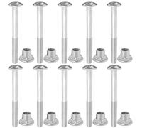 ITROLLE Set di 10 bulloni antifurto e dadi kit di accessori M6 x 60 mm in acciaio inox antimanomissione dado unidirezionale vite di smontaggio per colonne a canale U