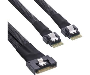 ITS 0,75 METRI Slim SAS, da SFF-8654 8i a 2x SFF-8654 4i