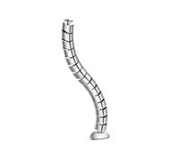ITS 0,80 METRI Canalina flessibile, verticale per tavoli, 2 camere, argento