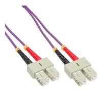 InLine 22412 Cavo Bretella Fibra Ottica Duplex, SC/SC, 50/125µm, OM4, 15M Nero