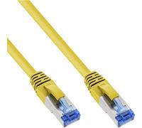 InLine® 76815Y - Cavo patch S/FTP (Pimf) Cat.6A 500 MHz alogeno in rame, 15 m, giallo