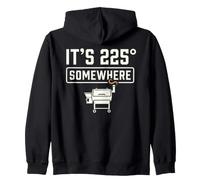It's 225 Somewhere Funny BBQ Smoker Grill Quote Felpa con Cappuccio