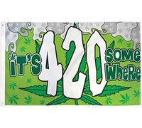 It'S 420 Somewhere Marijuana Bandiera Da Giardino 90X150Cm Moda Banner Stagionale Bandiera Del Giardino Per Fattoria Prato Celebrazione