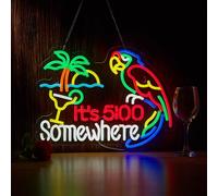 Its 5 00 O'clock Some Where Neon Sign for It's Five Oclock Somewhere Sign Wall Decor LED Bar Beer Neon Light