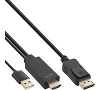 ITS 5 METRI Cavo convertitore da HDMI a DisplayPort, 4K/30Hz, nero