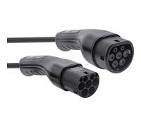 InLine Cavo di Ricarica per Auto elettrica, 5 m, TYP2 EN 62196, con Custodia, 22 KW Max./11 KW/7,4 KW/3,7 KW, 32 A, 3 Fasi, Compatibile con Modelli Come i3, IX, ID.3, ID.4 e Altri, 16285I