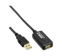 ITS 5 METRI Cavo USB 2.0 Am/ A F, Attivo Repeater, prolunga, nero