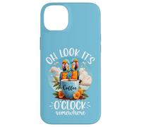 It's 5 OClock Somewhere Drinking Parrot Coffee O Clock Time Custodia per iPhone 14 Plus