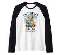 It's 5 O'Clock Somewhere Drinking Parrot Coffee O Clock Time Maglia con Maniche Raglan