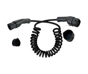 ITS 7,5 METRI Cavo di ricarica per auto a spirale 11kW Tipo2, trifase, 7,5m