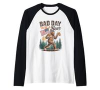 Its A Bad Day To Be A Beer 4th Of July Funny Beer Bigfoot Maglia con Maniche Raglan