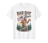 Its A Bad Day To Be A Beer 4th Of July Funny Beer Bigfoot Maglietta