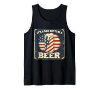 Its A Bad Day To Be A Beer 4th Of July Funny Beer Flag Retro Canotta