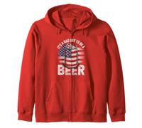 Its A Bad Day To Be A Beer 4th Of July Funny Beer Flag Retro Felpa con Cappuccio