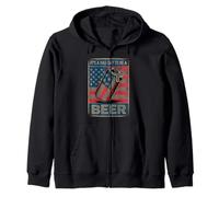Its A Bad Day To Be A Beer 4th Of July Funny Beer Flag Retro Felpa con Cappuccio