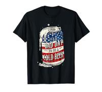 It's a bad day to be a cold beer vintage bandiera americana 4 luglio Maglietta