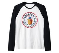 It's a Bad Day To Be A Weiner Divertente Rosso Bianco e Blu Maglia con Maniche Raglan