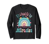 It's a Beautiful Day to Believe in Miracles Inspirational Maglia a Manica
