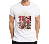 It's A Beautiful Day to Shut Up Skeleton Peace - Maglietta da uomo | Teschio scheletro ironico teschio vintage gotico gotico idea regalo pace retrò