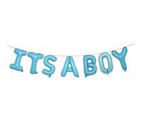 ITS A Boy Girl Twins Lettera Foil Palloncini Decorazione per feste di compleanno Palloncini gonfiabili Baby Shower Festa di compleanno Sesso Festa di rivelazione del genere (ITS A BOY Blu)