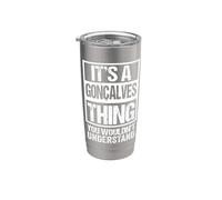 It's A Gonçalves Thing You Wouldn't Understand Surname Name Bicchiere termico in acciaio inox doppia parete