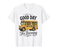 It's a Good Day for Learning School Bus Cute Animals Back to Maglietta