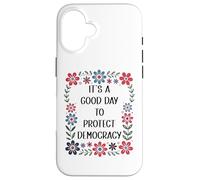 It's a Good Day to Protect Democracy Flag,Save Our Democracy Custodia per iPhone 16