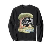 It's A Good Day To Read Book Retro Funny Frog Toad Felpa