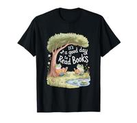It's A Good Day To Read Book Retro Funny Frog Toad Maglietta