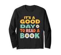 It's a Good Day to Read Cute Daisy Letters Book Lover Maglia a Manica