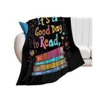 It's a Good Day to Read Cute Throw Blanket Super Soft Blanket for Fall and Winter Sofa Bedroom, Stile:, 50"*60"(130*150cm)