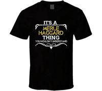 Its A Merle Haggard Thing Funny Country Artist Music Unisex 100% Cotton Short-Sleeve T-Shirts Black L